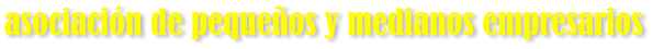 asociaci�n de peque�os y medianos empresarios